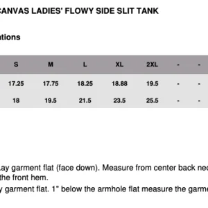 B8802 BELLA + CANVAS LADIES' FLOWY SIDE SLIT TANK