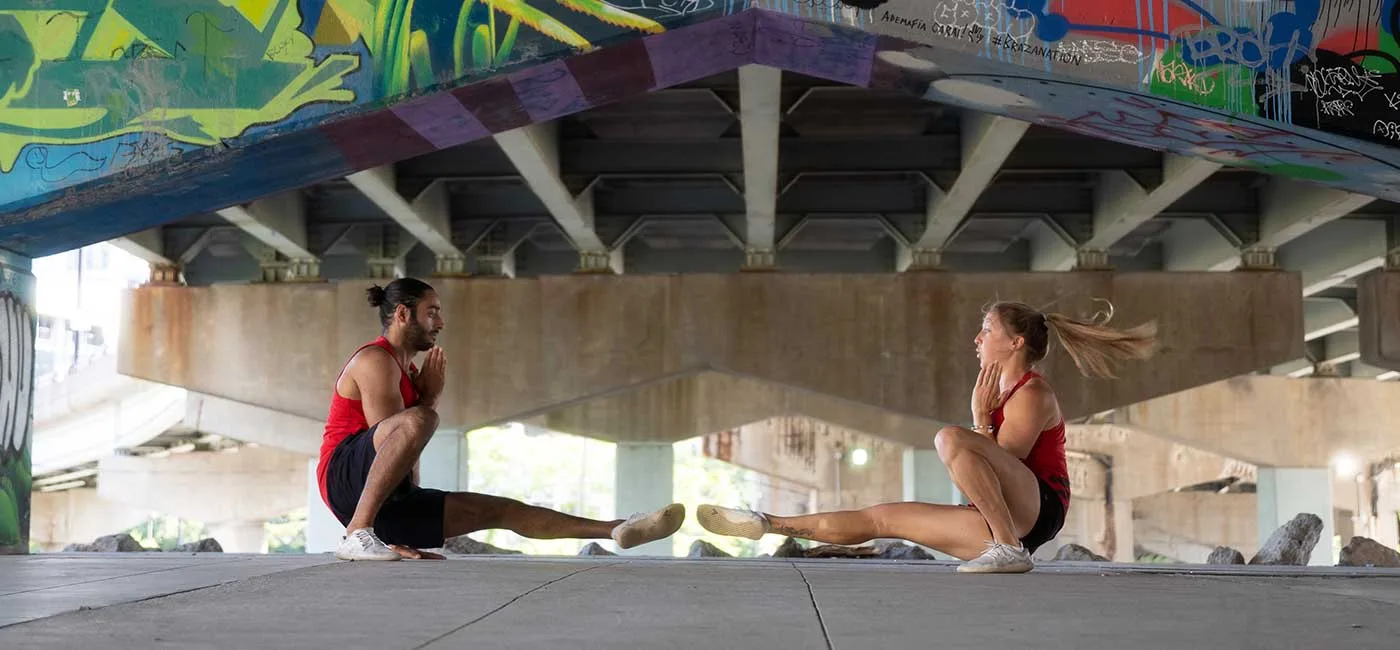 Rosh and Freyja Front Kickthroughs