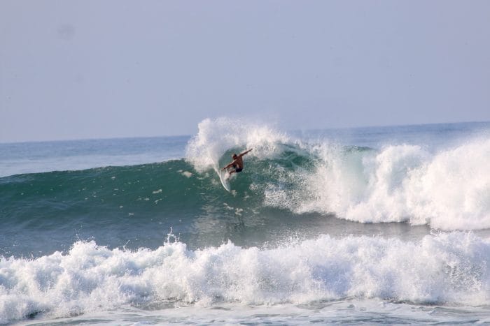 man surfing