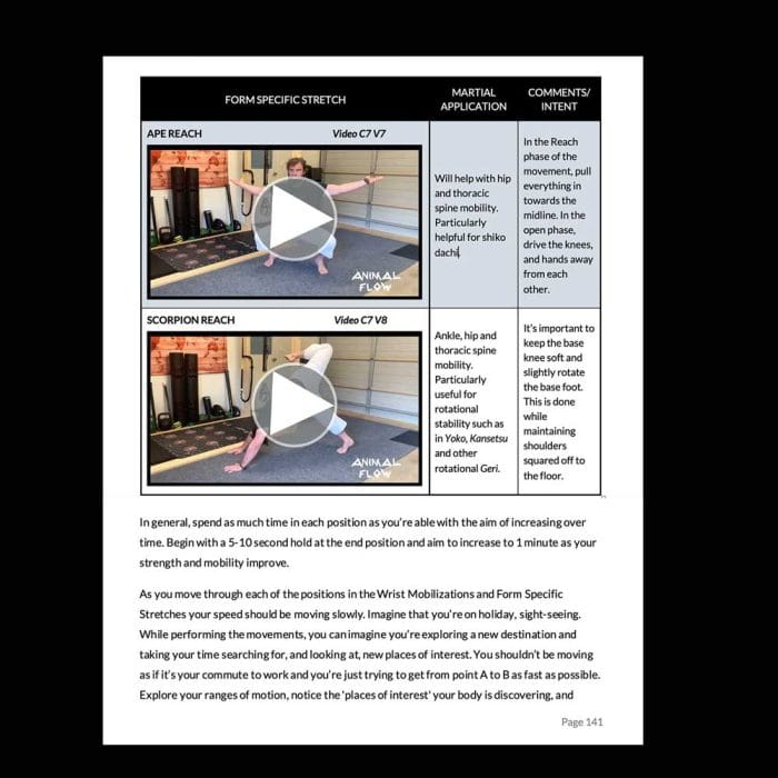Animal Flow for Martial Arts and Combat Sports MultiMedia Book