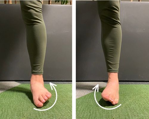 Ankle eversion and inversion