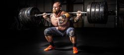 Strength athlete back squat